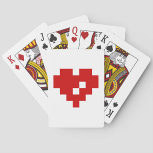 Jeu De Cartes Pixel Coeur 8 bits Amour