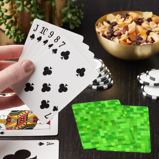 Jeu De Cartes Pixels de jeu vert (In Situ)