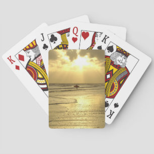 Jeu De Cartes Plage au coucher du soleil