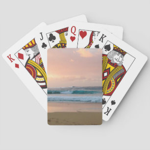 Jeu De Cartes Plage de coucher de soleil et océan