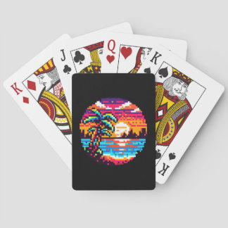Jeu De Cartes Plage de coucher de soleil tropicale Relaxant Pixe