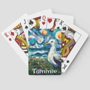 Jeu De Cartes Plage de style Seagull Van Gogh Personnalisée