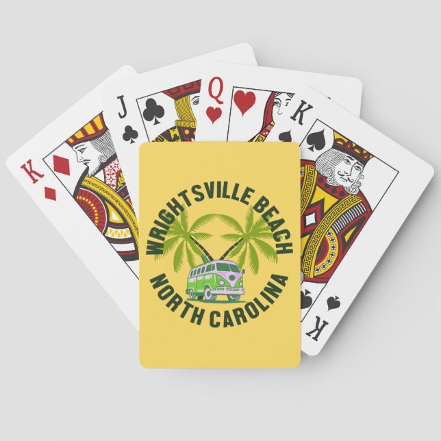 Jeu De Cartes Plage de Wrightsville, Caroline du Nord (dos)