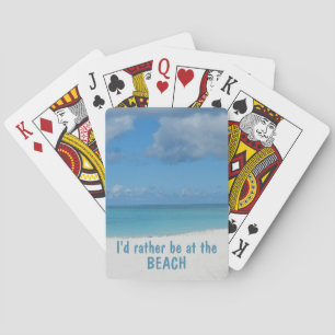 Jeu De Cartes Plage, eau turquoise, sable