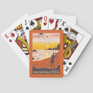 Jeu De Cartes Plage et cerfs-volants - Ilwaco, Washington