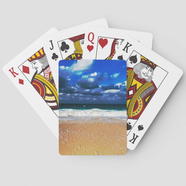 Jeu De Cartes Plage exotique nuageuse (dos)