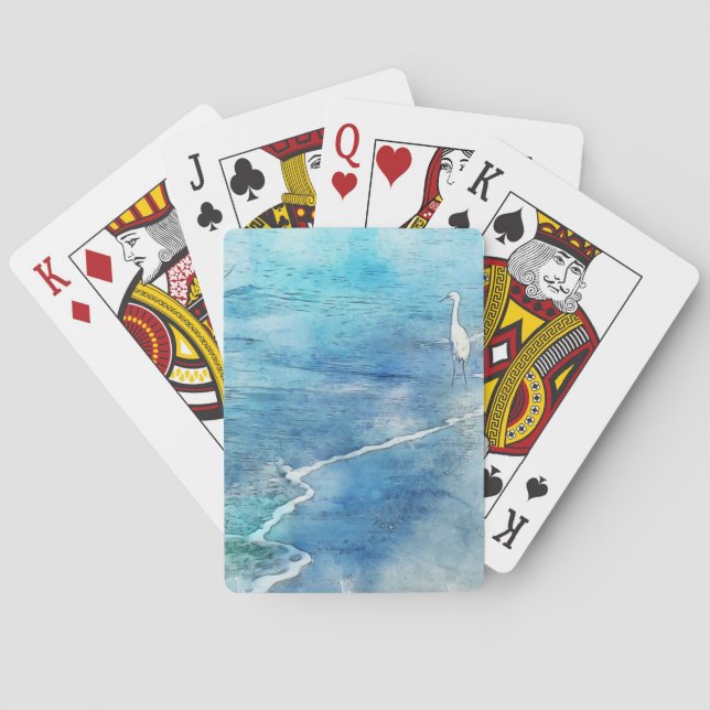 Jeu De Cartes Plage tropicale dans le bleu turquoise d'Aqua Turq (dos)