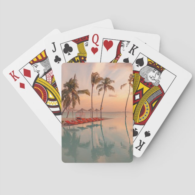 Jeu De Cartes Plages tropicales | Maldives Tropical Beach & Pool (dos)
