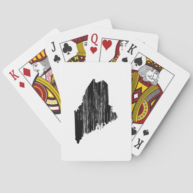 Jeu De Cartes Plan de l'État du Maine en détresse (dos)