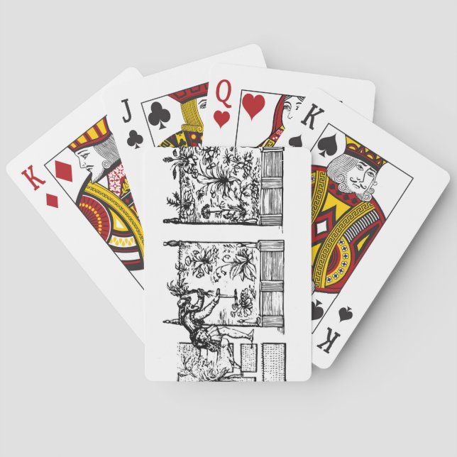 Jeu De Cartes Plantant dans les lits augmentés, 'du Laby du (dos)