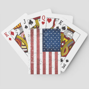 Jeu De Cartes Plaque Drapeau Américaine En Perte De Jouer Des Ca