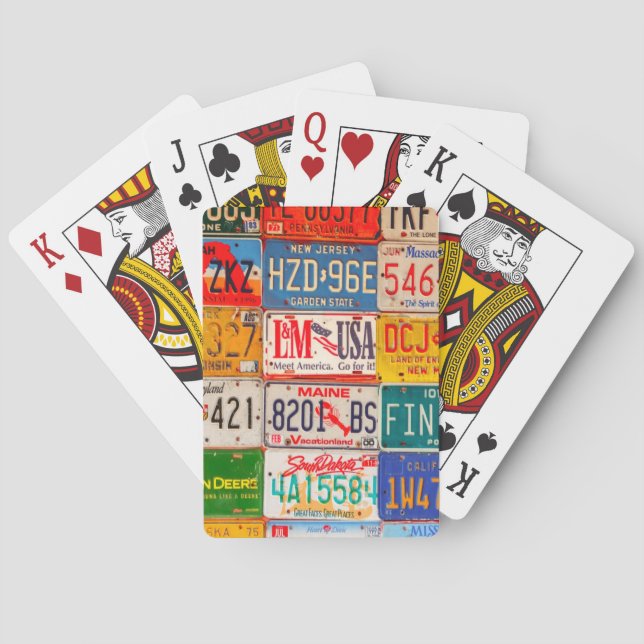 Jeu De Cartes Plaques de licence américaines Art America (dos)