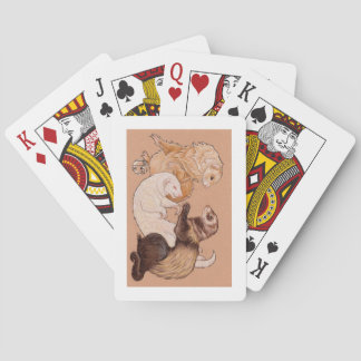 Jeu De Cartes Plate-forme espiègle de furets des cartes de jeu