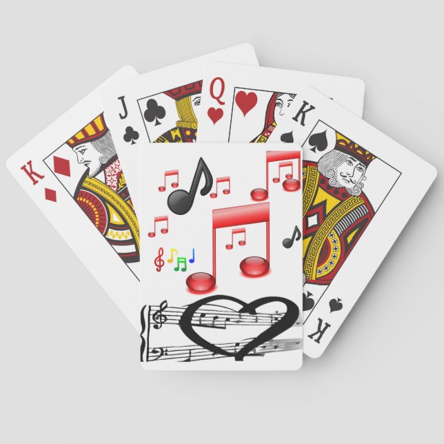 Jeu De Cartes Plateau de carte de lecture de musique (dos)
