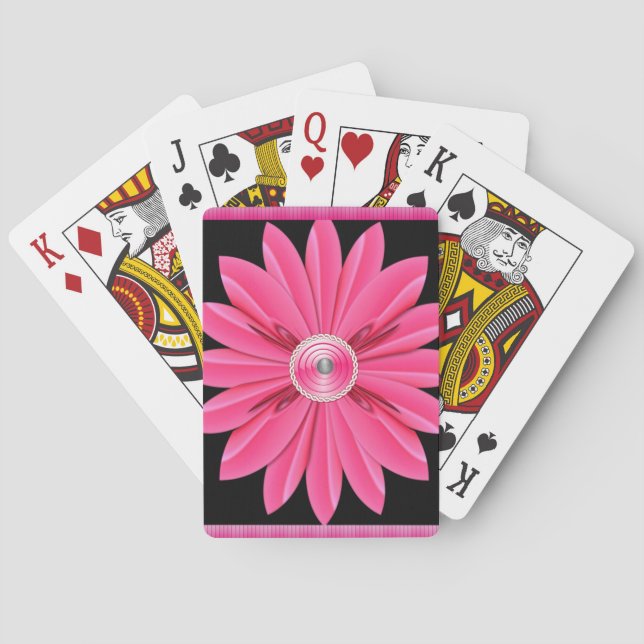 Jeu De Cartes Plateau de cartes de jeu floral (dos)