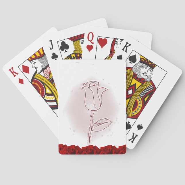 Jeu De Cartes Plateau de cartes de jeu floral (dos)