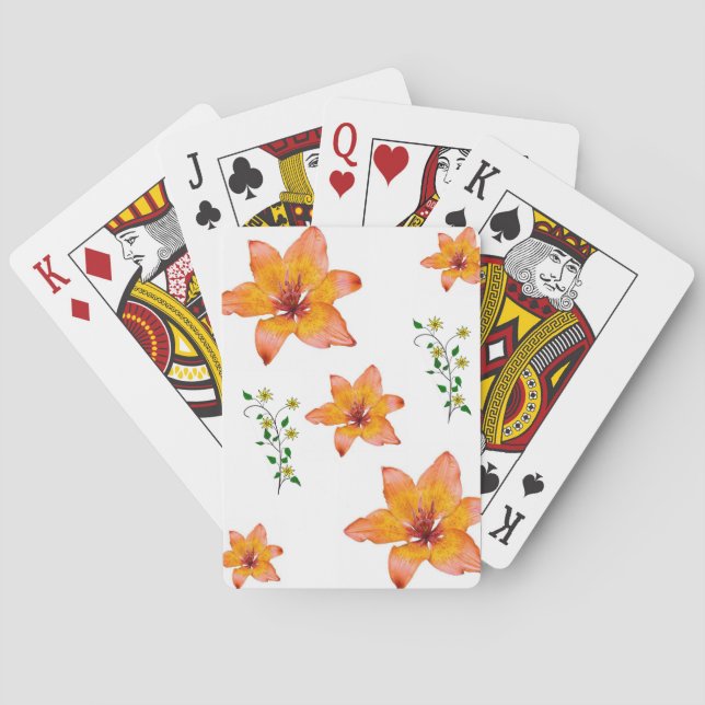 Jeu De Cartes Plateau de cartes de jeu floral (dos)