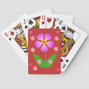 Jeu De Cartes Plateau de cartes de jeu floral
