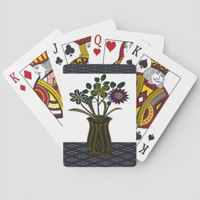 Jeu De Cartes Plateau de cartes de jeu floral (dos)