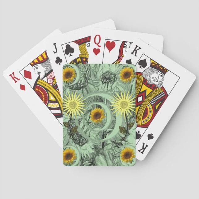 Jeu De Cartes Plateau de cartes de jeu floral (dos)
