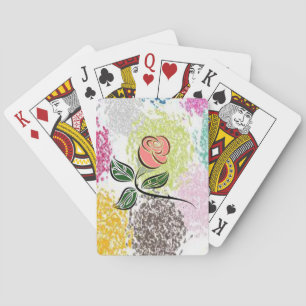 Jeu De Cartes Plateau de cartes de jeu floral