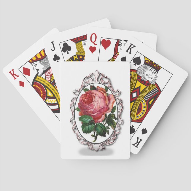 Jeu De Cartes Plateau de cartes de jeu floral (dos)