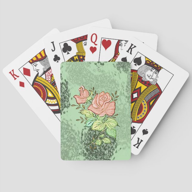 Jeu De Cartes Plateau de cartes de jeu floral (dos)