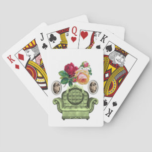 Jeu De Cartes Plateau de cartes de jeu floral