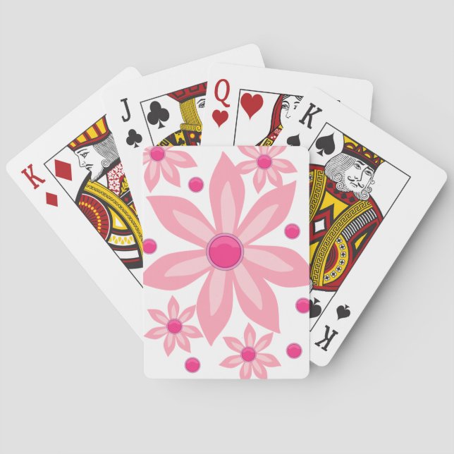 Jeu De Cartes Plateau de cartes de jeu floral (dos)