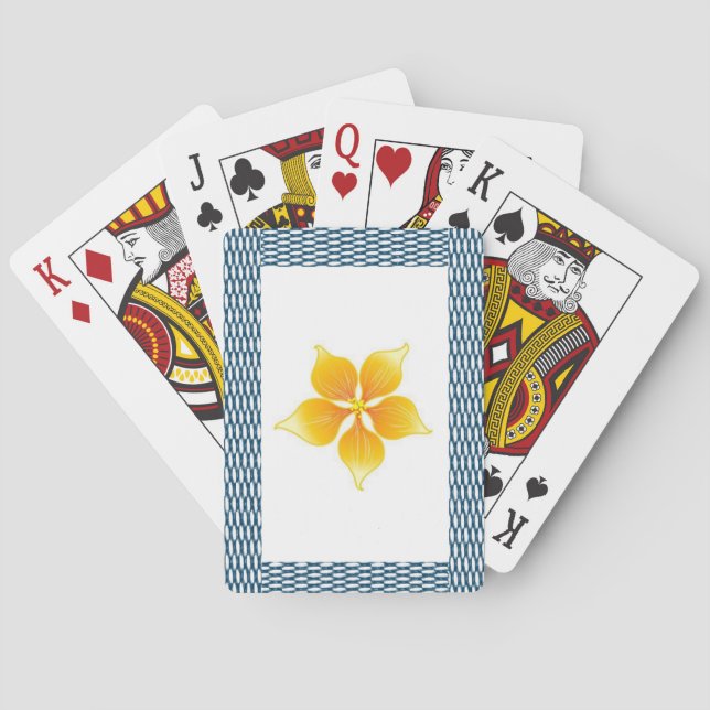 Jeu De Cartes Plateau de cartes de jeu floral (dos)
