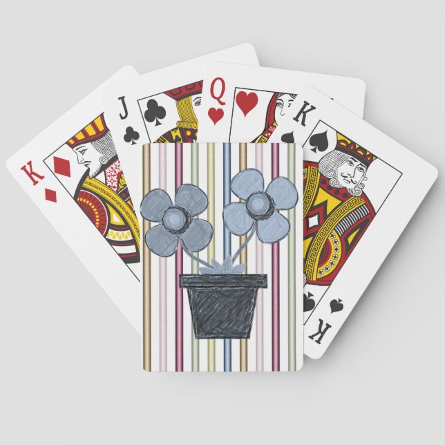 Jeu De Cartes Plateau de cartes de jeu floral (dos)