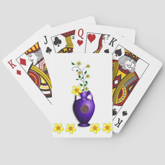 Jeu De Cartes Plateau de cartes de jeu floral (dos)