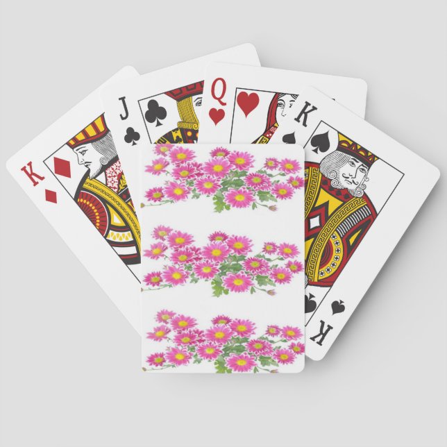 Jeu De Cartes Plateau de cartes de jeu floral (dos)