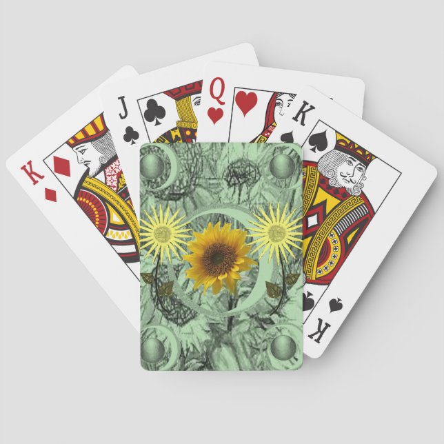 Jeu De Cartes Plateau de cartes de jeu floral (dos)