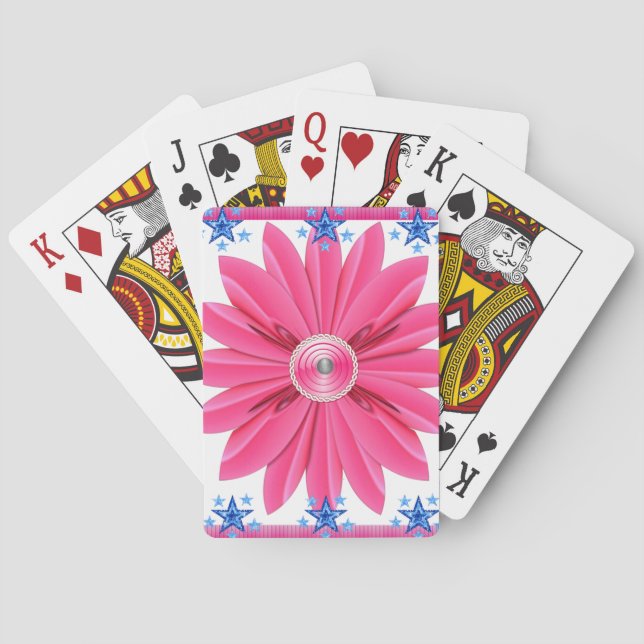Jeu De Cartes Plateau de cartes de jeu floral (dos)