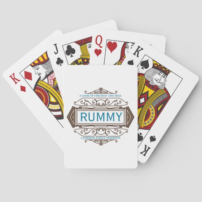 Jeu De Cartes Plateau Rummy Custom Family Card (dos)