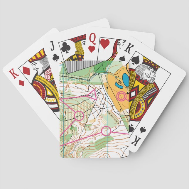 Jeu De Cartes Playing cards - orienteering map (dos)