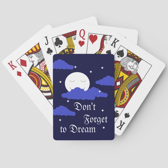 Jeu De Cartes Pleine lune en Ciel étoilé (dos)