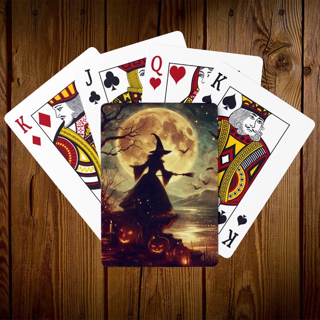 Jeu De Cartes Pleine lune sorcière éffrayante Halloween (Créateur téléchargé)