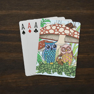 Jeu De Cartes Pluie de champignons de la famille de la chouette