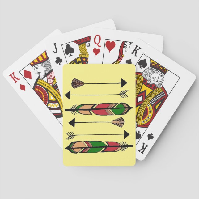 Jeu De Cartes Plumes et cartes de jeu de flèches (dos)