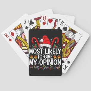 Jeu De Cartes Plus susceptible de donner mon avis drôle de Noël