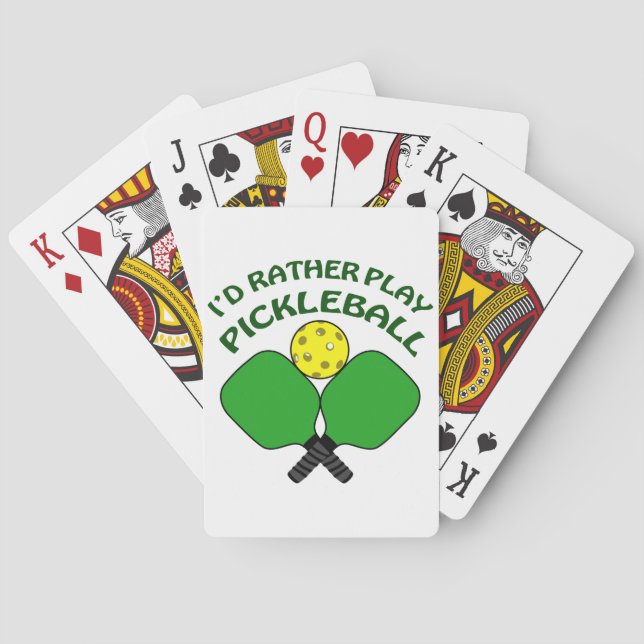 Jeu De Cartes Plutôt jouer au Pickleball (dos)