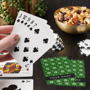 Jeu De Cartes Pneus blancs, Vert, Votre nom, Personnaliser