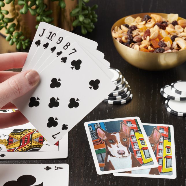 Jeu De Cartes Podenco dans Town Peinture par Alfred Fox (In Situ)