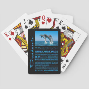 Jeu De Cartes Poème de desiderata vers le haut des dauphins