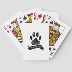 Jeu De Cartes Poignée de chien détendue avec ruban
