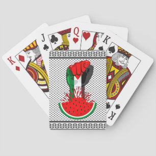 Jeu De Cartes Poing de résistance palestinienne sur le symbole d