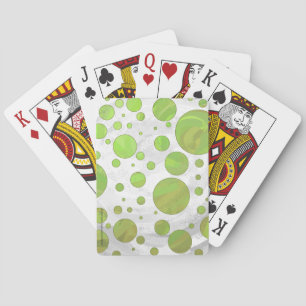 Jeu De Cartes Point de Polka verte du Kiwi Bash