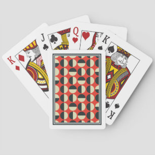 Jeu De Cartes Point rouge noir rétro Soixante Motif